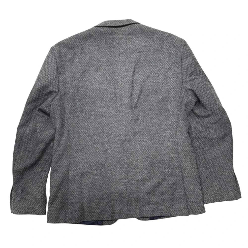 Cricket & Co Gray Wool Blend Textured Blazer Jacket Mens 56 46 US Lord